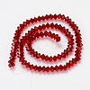 Faceted Bicone Transparent Glass Bead Strands GLAA-J082-A15-2