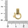 Brass Micro Pave Clear Cubic Zirconia Twister Clasps KK-P293-02B-G-3