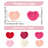 Fingerinspire 18Pcs 6 Colors Heart Handmade Crochet Cotton Appliques AJEW-FG0002-47-2