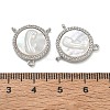Brass Micro Pave Clear Cubic Zirconia Chandelier Component Links CU-CBA5585-03P-04-3
