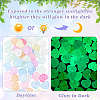 50Pcs Luminous Transparent Acrylic Beads LACR-TA0001-11-5