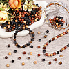 240Pcs 4 Colors Round Natural Wood & 60Pcs Natural Tiger Eye & 60Pcs Natural Lava Rock Beads Findings Kits DIY-PA0001-65-4