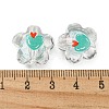 Transparent Printed Acrylic Beads OACR-H124-07-3