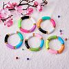 Candy Color Chunky Curved Tube Acrylic Beads Stretch Bracelets Set for Women BJEW-SW00015-5