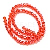 Transparent Electroplate Glass Beads Strands GLAA-F029-4mm-C14-2