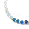Dyed Natural Malaysia Jade & Glass Beaded Bracelets for Women BJEW-JB13076-02-3