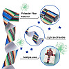 2Rolls 2 Styles Stripe Pattern Printed Polyester Grosgrain Ribbon OCOR-TA0001-37G-4