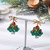 Handmade Glass Beads Dangle Stud Earrings EJEW-TA00596-1