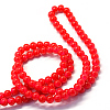 Baking Paint Imitation Jade Glass Round Bead Strands X-DGLA-Q021-6mm-05-3