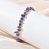 Natural Amethyst Chip & Non-magnetic Synthetic Hematite Beaded Bracelet for Women BJEW-Z148-02P-08-5