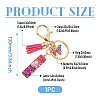 Alloy Resin Butterfly Keychains KEYC-TADJ0002-02G-I-3