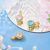 3Pcs 3 Colors Brass Micro Pave Cubic Zirconia Pendants KK-TA0008-25-6