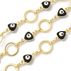 Rack Plating Brass Enamel Link Chains CHC-P012-09G-03-1