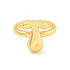 Brass Letter Open Cuff Rings for Women RJEW-G313-01T-G-2