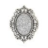 Vintage Adjustable Iron Finger Ring Components Alloy Cabochon Bezel Settings X-PALLOY-Q300-09AS-NR-3