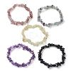 12 Constellation Natural Mixed Gemstone Chip Beaded Stretch Bracelets Sets for Women Men BJEW-JB10264-02-3