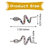 5Pcs Brass Micro Pave Cubic Zirconia Links Connectors ZIRC-SZ0002-80P-2
