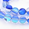 Round Synthetic Moonstone Beads Strands G-M210-6mm-01-1