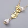 Natural Baroque Pearl Keshi Pearl Pendant Necklaces & Dangle Earring Jewelry Sets SJEW-JS01074-5