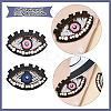 CHGCRAFT 4Pcs 2 Colors Computerized Embroidery Cloth Iron On Patches PATC-CA0001-02-5