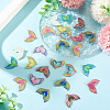 60Pcs Printed Translucent Acrylic Pendants OACR-TA0001-72-5