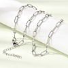 4MM 304 Stainless Steel Textured Paperclip Chain Necklaces for Man and Women SA-CBAB767-12P-1