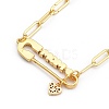 Brass Micro Pave Cubic Zirconia Pendant Necklaces NJEW-JN03035-3