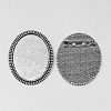 Vintage Tibetan Alloy Brooch Cabochon Bezel Settings X-PALLOY-O037-10AS-1