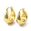 Brass Chunky Crescent Moon Hoop Earrings for Women EJEW-A079-02G-1