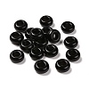 Natural Black Obsidian European Beads X-G-G740-14x8mm-34-1