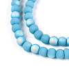 Frosted Opaque Glass Beads Strands GLAA-T032-P4mm-MBB13-3