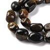 Natural Yellow Blue Tiger Eye(Dyed & Heated) Beads Strands G-G146-A17-01-4