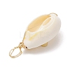 Natural Cowrie Shell Copper Wire Wrapped Pendants PALLOY-JF02932-02-4