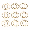 PVD Vacuum Plating 304 Stainless Steel Hoop Earrings STAS-S078-08-30mm-1