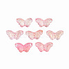 Transparent Spray Painted Glass Beads LS-GLAA-S190-018A-A01-1