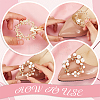 4Pcs 2 Colors Wreath Plastic Imitation Pearl Shoe Decoration AJEW-PH0011-48-4