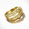 Trendy Real 18K Gold Plated Brass Cubic Zirconia Finger Rings RJEW-BB06512-7G-4
