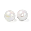 UV Plating Rainbow Iridescent Acrylic Beads OACR-F004-04D-3