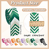 9Pcs 9 Colors Rhombus Vintage Jacquard Polyester Ribbon OCOR-PH0007-44-2