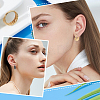 8Pcs 4 Colors Twisted Ring Hoop Earrings for Girl Women STAS-DC0008-52-7