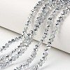 Electroplate Transparent Glass Beads Strands X-EGLA-A034-T8mm-M16-1