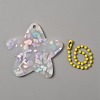 Translucent Acrylic Disc Pendant Keychain KEYC-WH0027-85B-02-2