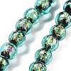 Handmade Foil Lampwork Beads Strands FOIL-K003-06B-22-1