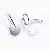 Brass Leverback Earring Findings KK-H023-S-NR-4