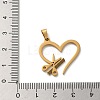 304 Stainless Steel Pendants STAS-O005-04G-3
