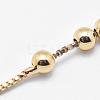 Brass Bead Chain Necklace Making NJEW-F151-01G-3