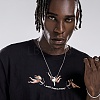 Hip Hop Stainless Steel Sandblasted Palm Tree Pendant Necklaces for Men DF1150-2-2