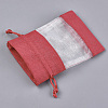Cotton & Organza Packing Pouches Drawstring Bags ABAG-S004-09C-13x18-3