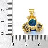 Rack Plating Brass Micro Pave Cubic Zirconia Pendants KK-I718-11G-4