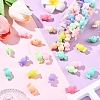 100Pcs Rubberized Style Acrylic Beads SACR-YW0002-06-4